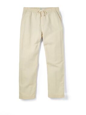 Wellen Cotton Linen Easy Slim Pant in Ecru size Medium